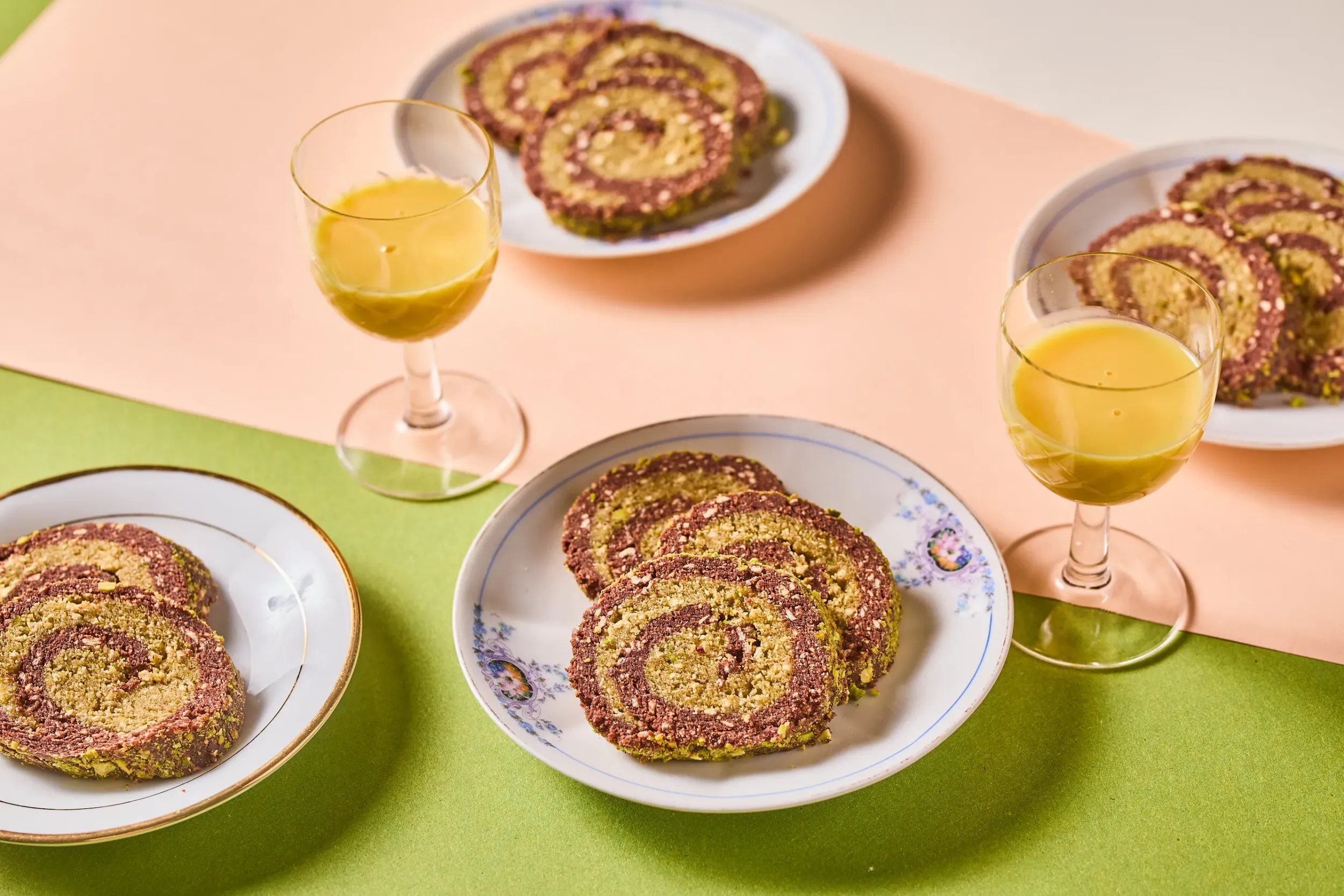 Pisztáciás keksztekercs